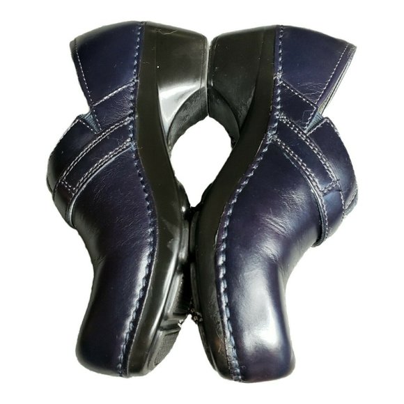 Dansko Deep Purple Solstice Side Button Clog Slip-On Shoes-Real Leather 7.5 - Picture 3 of 6